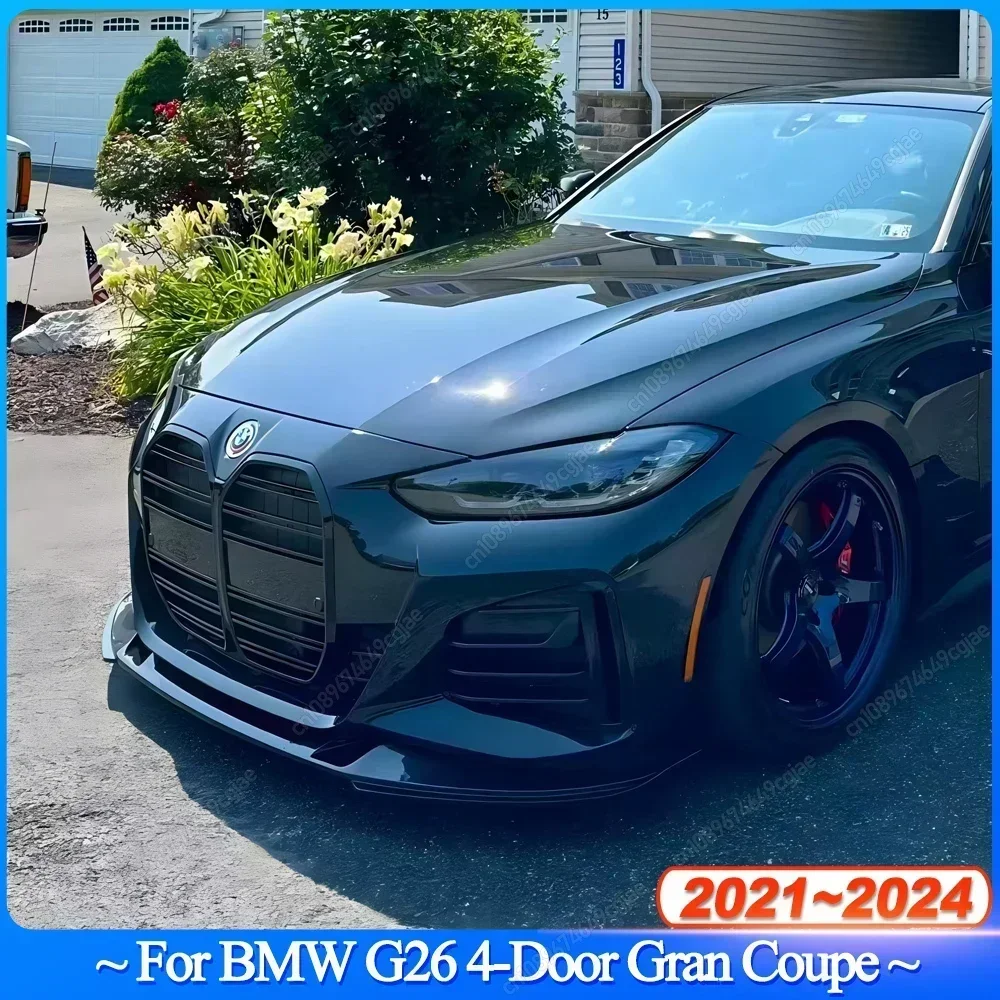 

For BMW 4 Series G26 Gran Coupe 2021-2024 4-Door Black Kidney Bumper Grills With ACC Car Accessories Replacement Front Grille