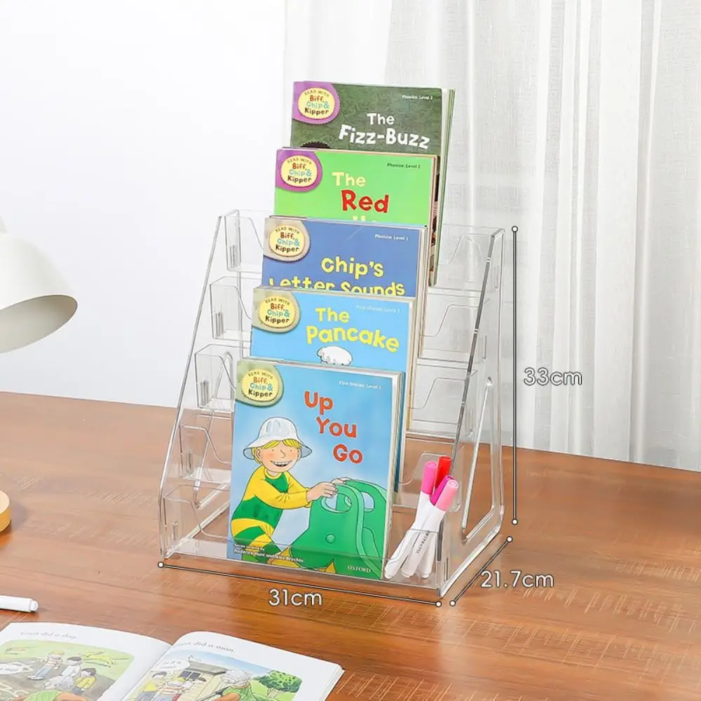 5 الطبقة الاكريليك كتاب رف شاشة لتقوم بها بنفسك انفصال شارة عرض حامل سلم نوع رف الزخرفية بطاقات المعايدة تخزين الرف #3