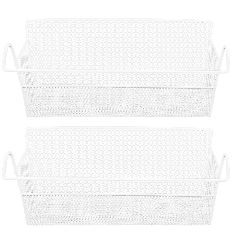 Ranza Depolama Sepeti, Yurt Başucu Saklama Sepetleri Metal Masa Köşe Organizatör Kitap Telefonları Dokular Için Kanca Ile Asılı