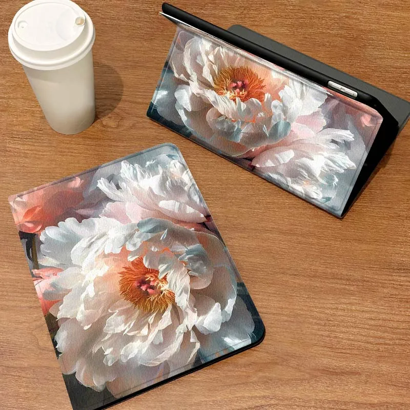 

Pink Peony Double Bloom Case For Samsung Galaxy Tab S6 S7 S8 S9 S10 S11 FE Plus Lite Tablet