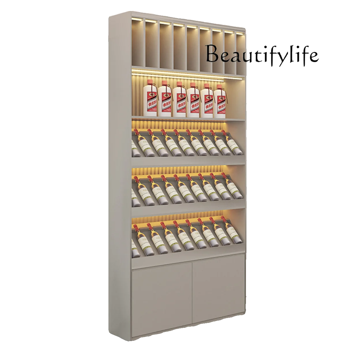 

Tobacco and alcohol display cabinet supermarket commercial customizable display cabinet shelves