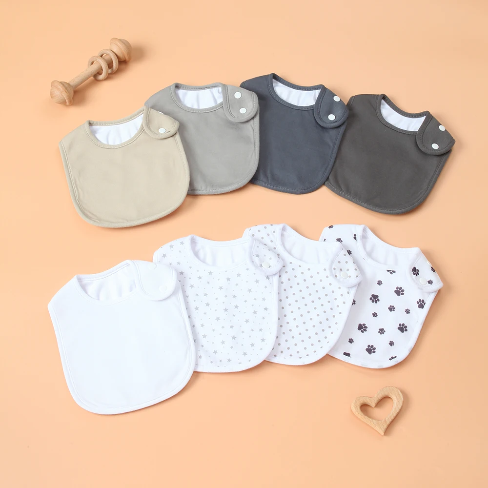 

Супервпитывающие детские нагрудники с регулируемой застежкой, 8 штук в упаковке, водонепроницаемые нагрудники для мальчиков, 4-слойные, толстые, мягкие, с градиентной расцветкой