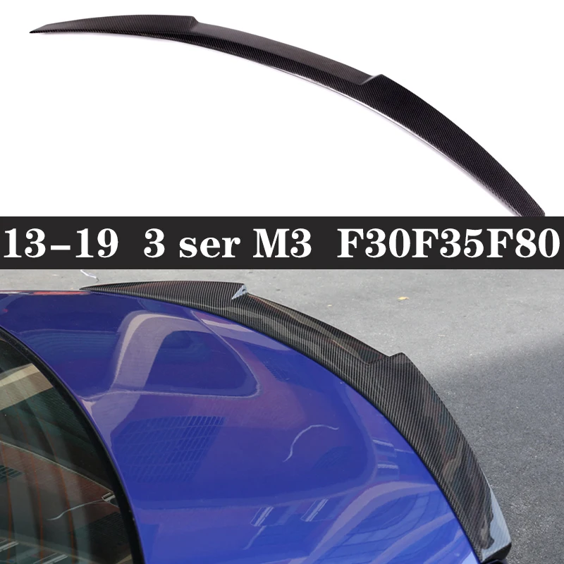 For BMW 3 Series M3 F30 F80 320i 330 Carbon Fiber Spoiler Shunt Rear Tail fins Duckbill Car Wing Retrofit the rear wing Upgrade