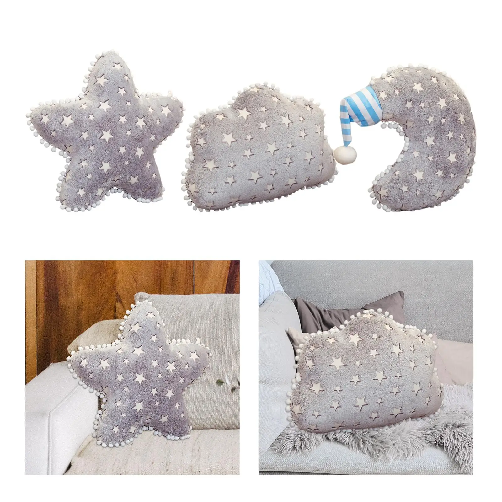 Illuminated Cushion for Bedroom Decor - Soft Glow Toy Gift for Kids