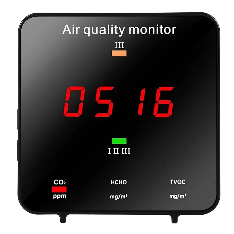 Capteur de qualité de l'air intérieur, testeur de formaldéhyde adapté au dioxyde de carbone TVOC carbone