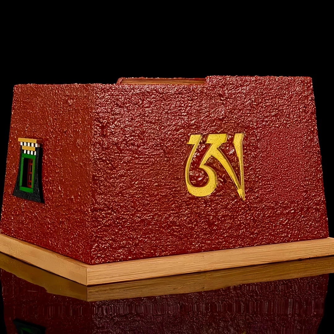 Vintage Solid Wood Tissue Box Holder Tibetan Handmade Cultural Creative Napkin Dispenser Living Room Home Decor Unique Gift