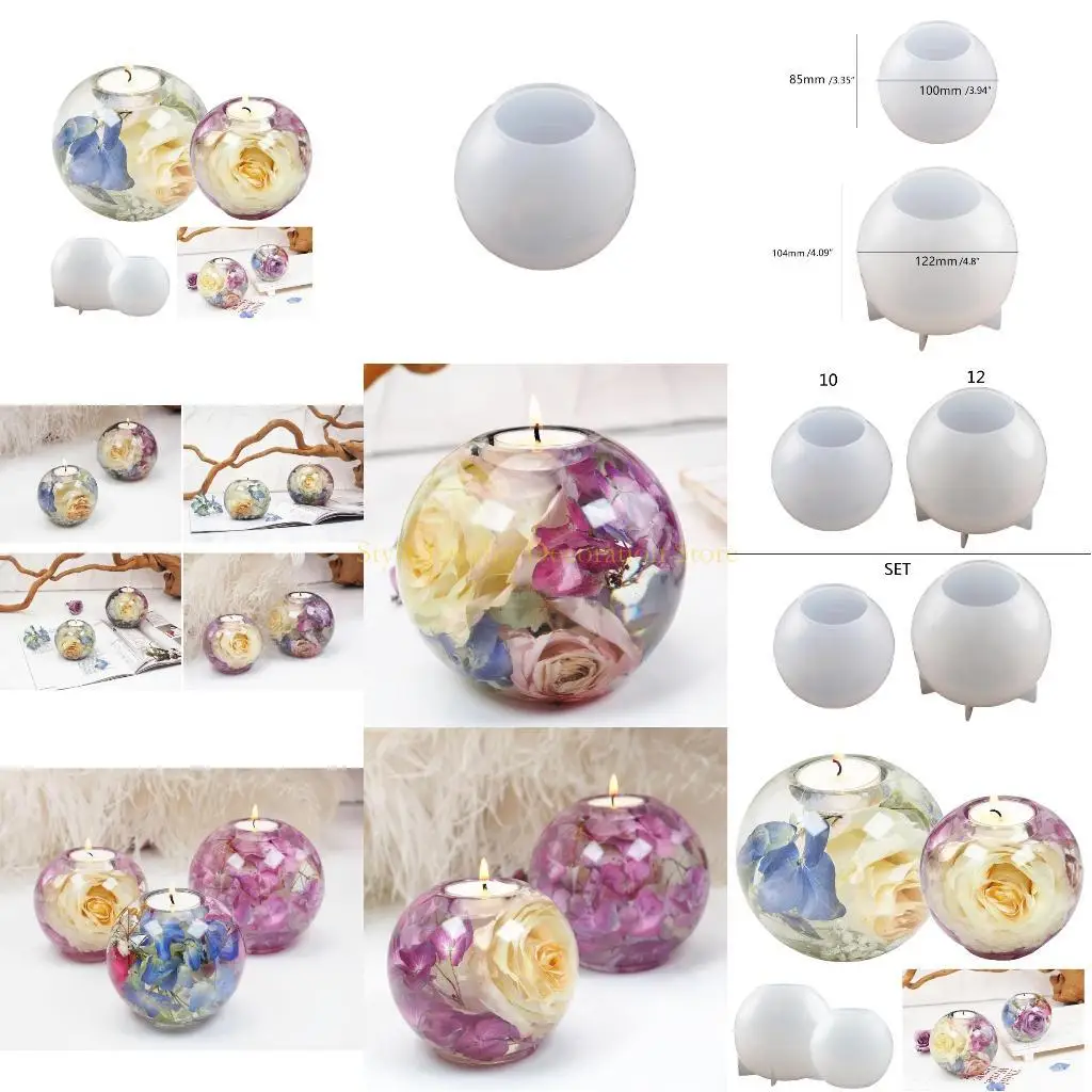 

D46E Holder Resin Mold Epoxy Resin Mold for DIY Wedding Home Table Decor