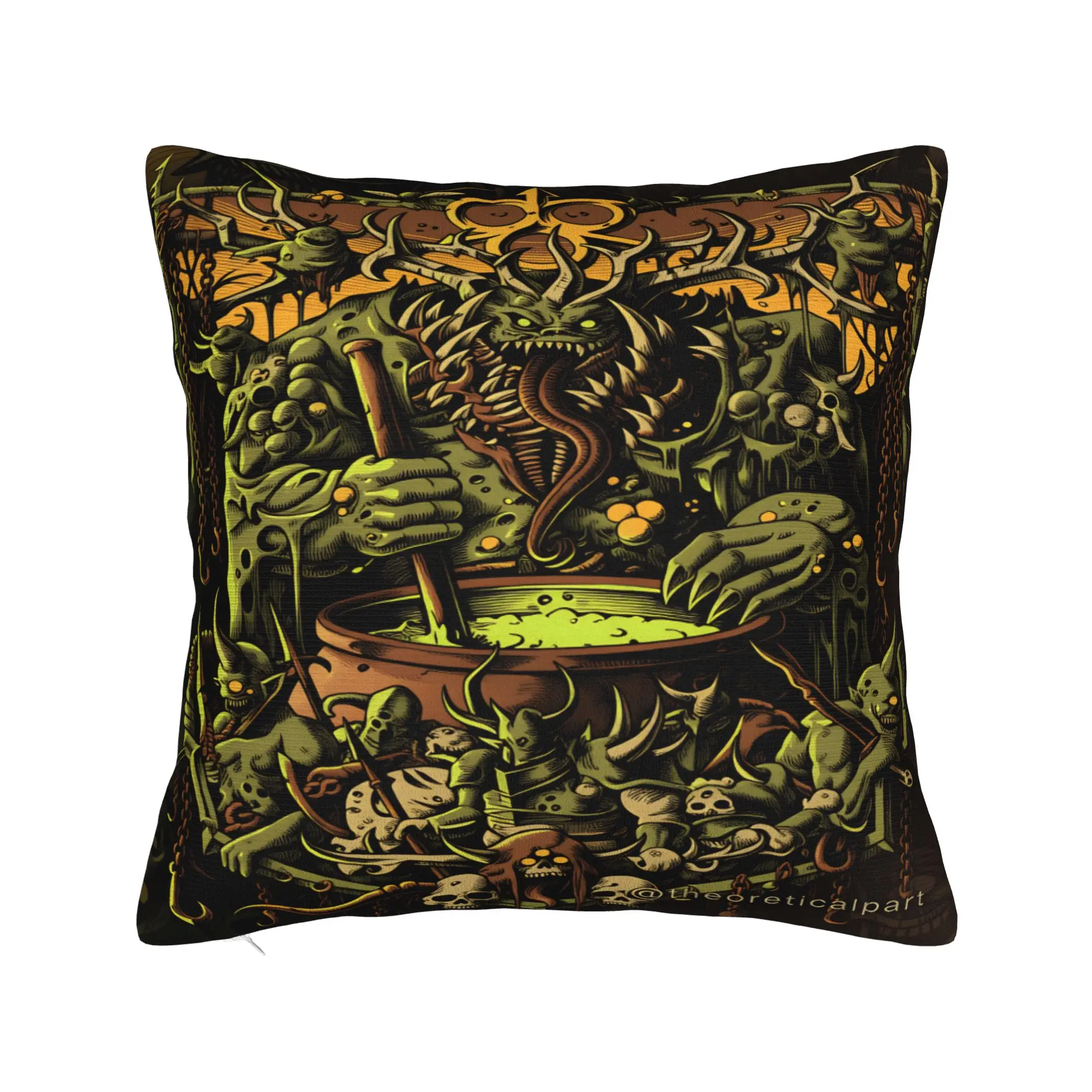 Dark Gods Pillow Cover Game Khorne Nurgle Comfy Cushion Cover Funny Pillow Case For Sofa Car Home Decor