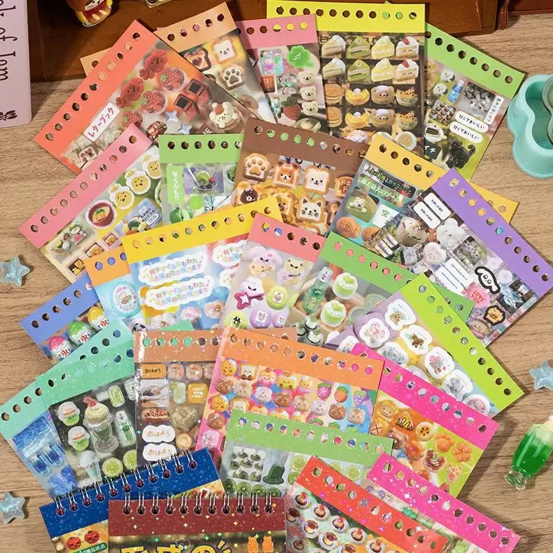 

48 sheets/piece Kawaii Vintage Foods Cherry Decorative Stickers Kpop Toploader Sticker Book Kids Gift School Stationery