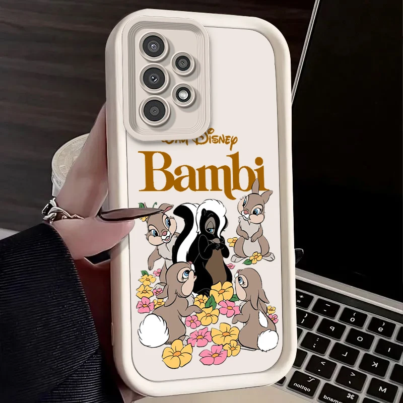 Disney Bambi Art Cute For Samsung A73 A71 A54 A53 A52 A51 A33 A32 A21S A14 A13 A12 A03 A04 A05 5G Eye Ladder Funda Phone Case