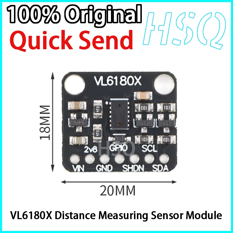 1PCS New Original VL6180X Laser Ranging Sensor Module TOF Time-of-flight Proximity Sensor with High Precision