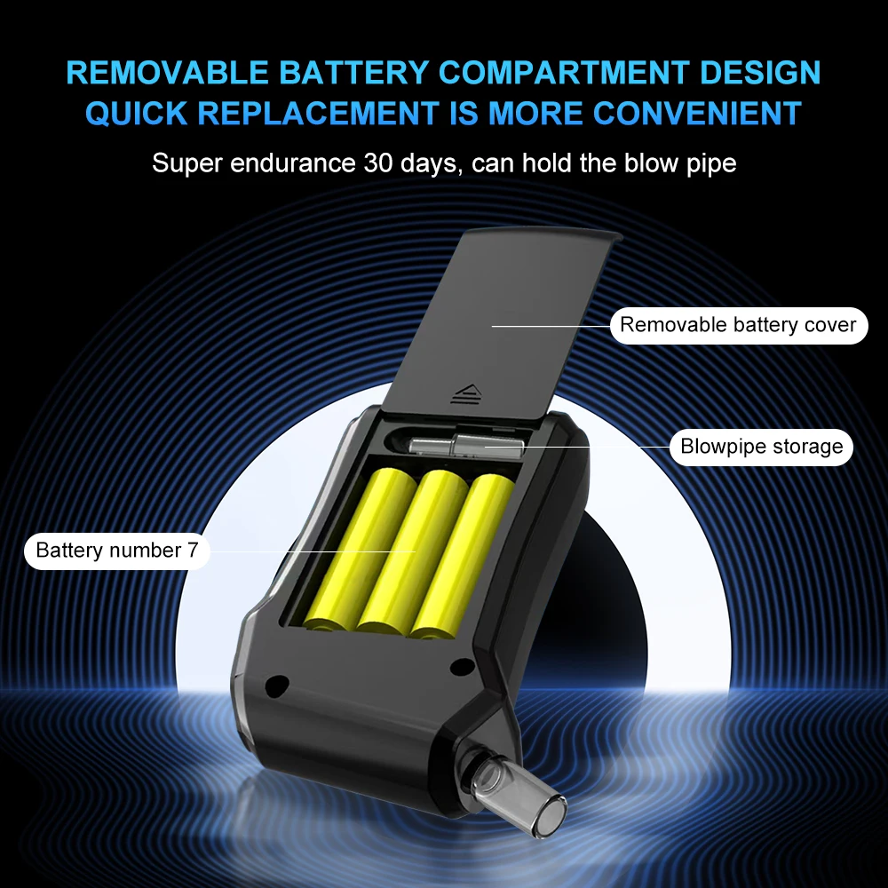 Customizable LCD Display and Light to Quickly Detect Results Alcohol Tester Semiconductor Sensor Portable Breathalyzer