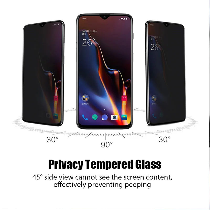 Private Screen Protector Glass For Redmi Note 10 Pro 10s 9s 9 Pro Anti-spy Protector Glass For Redmi Note 8T 8 Pro 7 6 Pro