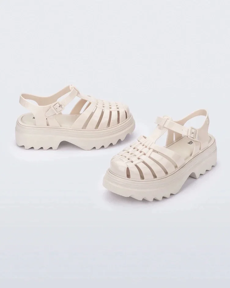 Mini Melissa Ultragirl Ladies Sandals 2025 New Summer EVA Casual Diamond Soft Slip On Beach Jelly Shoes Woman Flat Sandals