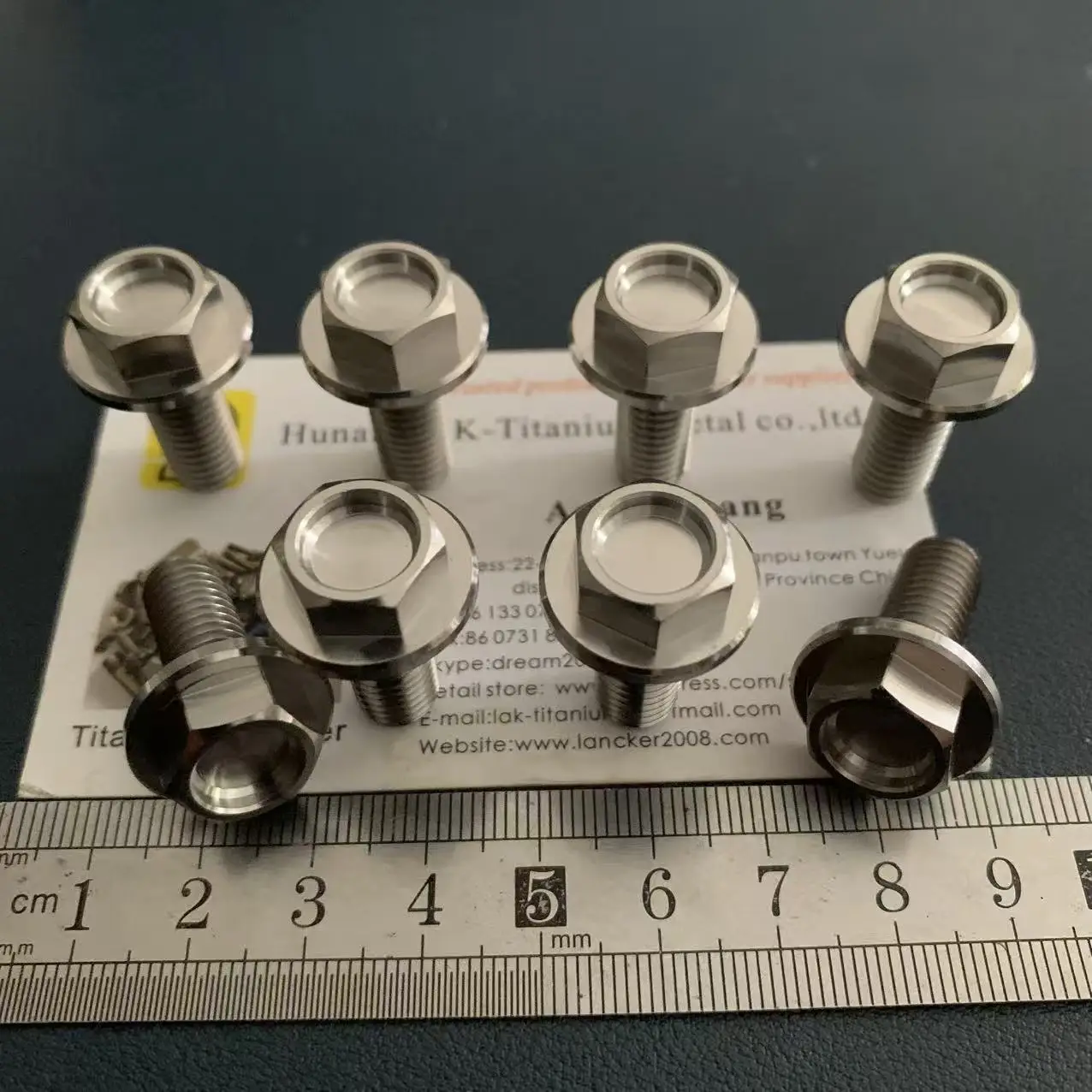 M8x20  Gr5 Titanium hexagon12 flanged18 head bolt/screw for Motor