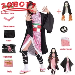Demon Slayer Kamado Nezuko Cosplay Costume Japanese Anime Carnival Party Adult Uniform Girl Halloween Costume