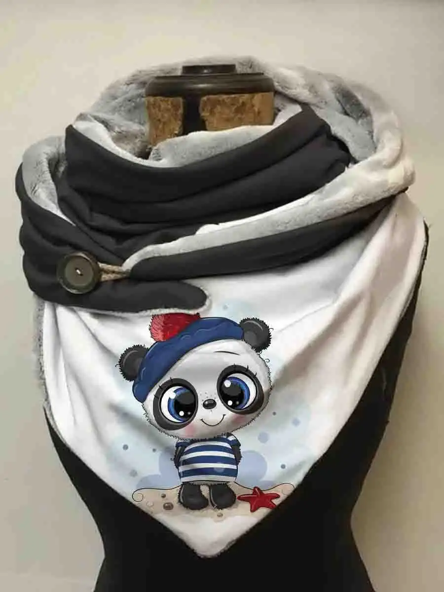 Panda 3D Print Casual Scarf And Shawl for Women