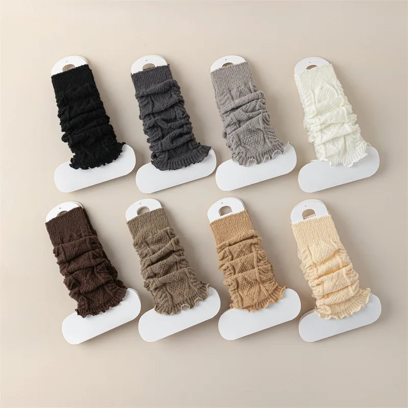 

Solid Color Knitting Leg Warmers Cute Sweet Warm Foot Cover Lolitas Knitted Socks Autumn Winter