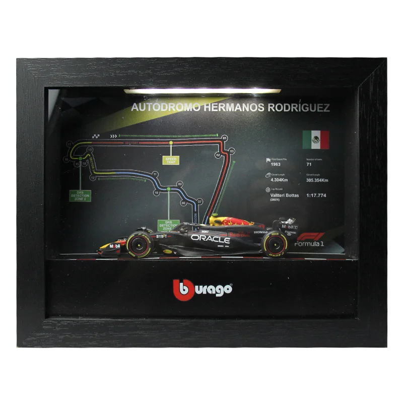 

Bburago 1:43 2024 1:43 F1 Redbull RB20 #11 Checo Perez Formula 1 Model Car Photo Frame Version With LED Light Collection