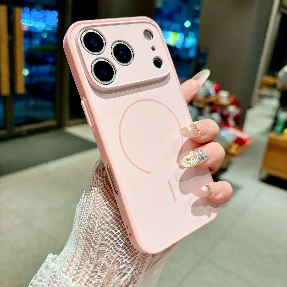 Luxuriöse Matte Silikon Stoßfeste Handyhülle für iPhone Air 17 16 15 14 13 12 Pro Max für MagSafe Magnetische Kabellose Ladeabdeckung