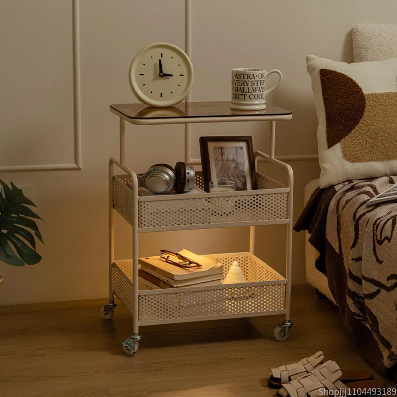 *a forCream Rolling Nightstand - Multi-Functional Wheeled Cart for Bedroom*