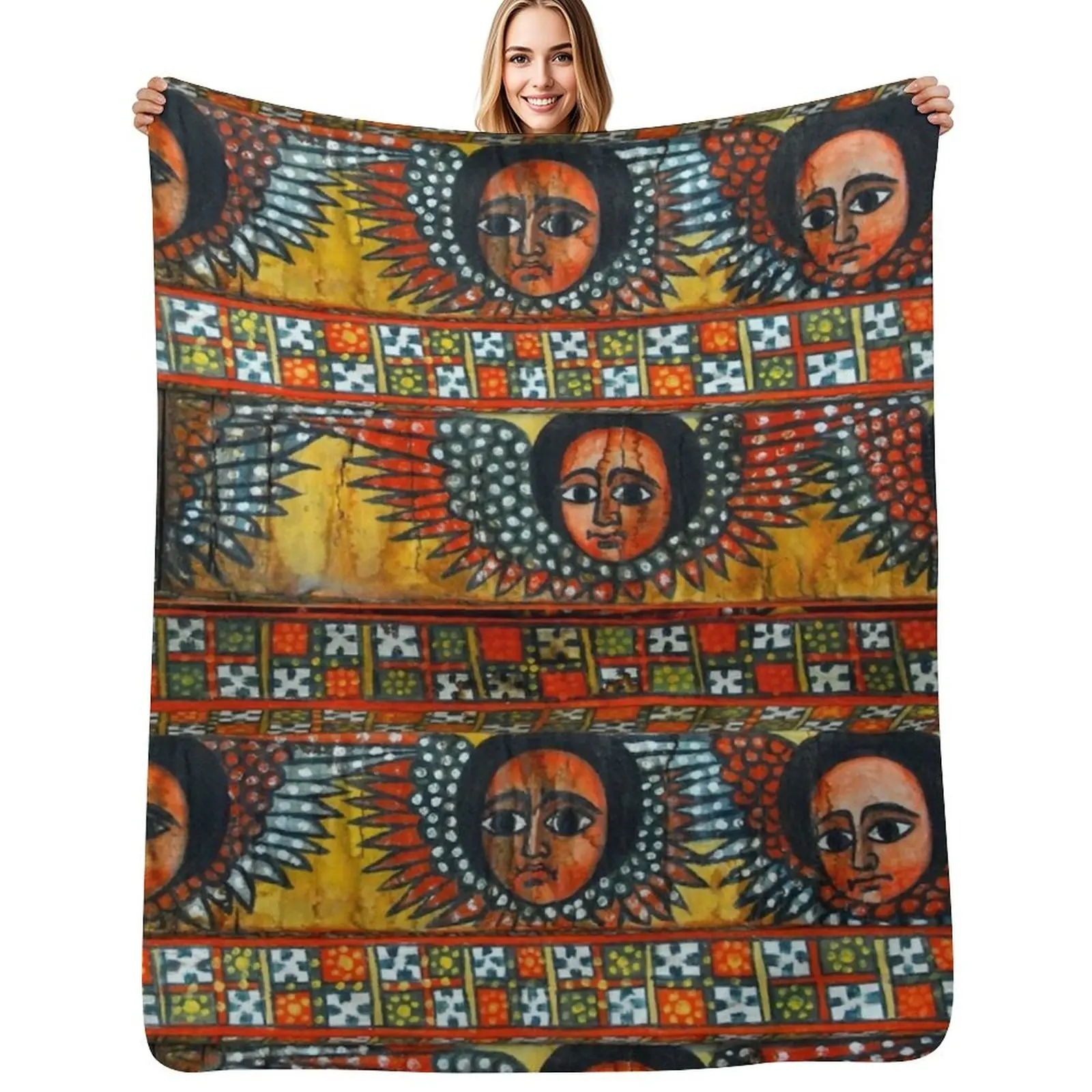 

Ethiopian  Throw Blanket Vintage valentine gift ideas Extra Large Throw Blankets
