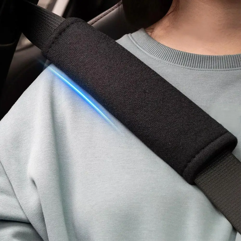 Car Seat Belt Shoulder Strap Pad Cover, Arnês Pads, Pillow Protection, Capas do carro, almofada, cinto de segurança, preto, azul, rosa, crianças, 2