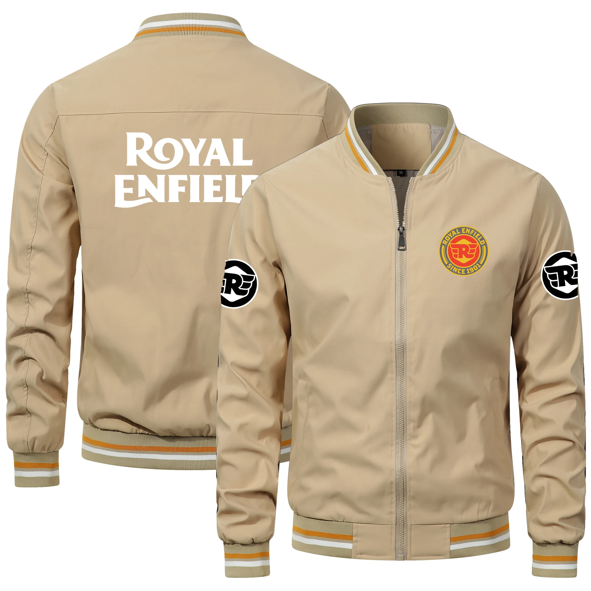 New Retro RoyalEnfield Motorcycle Team Jacket Men\'s Zipper Sweatshirt Casual Top Windbreaker Motorcycle Riding Equipment Jacket