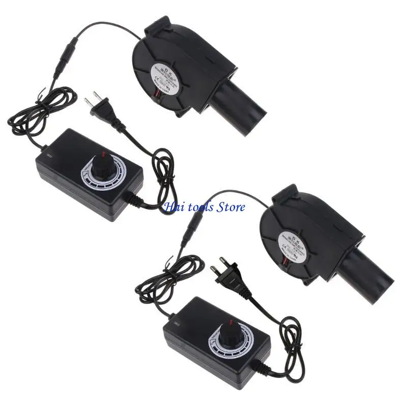 

X37E 12V 9cm 9733 Barbecue Grill BBQ Fan Blower Adjustable Speed With 33mm Air Duct