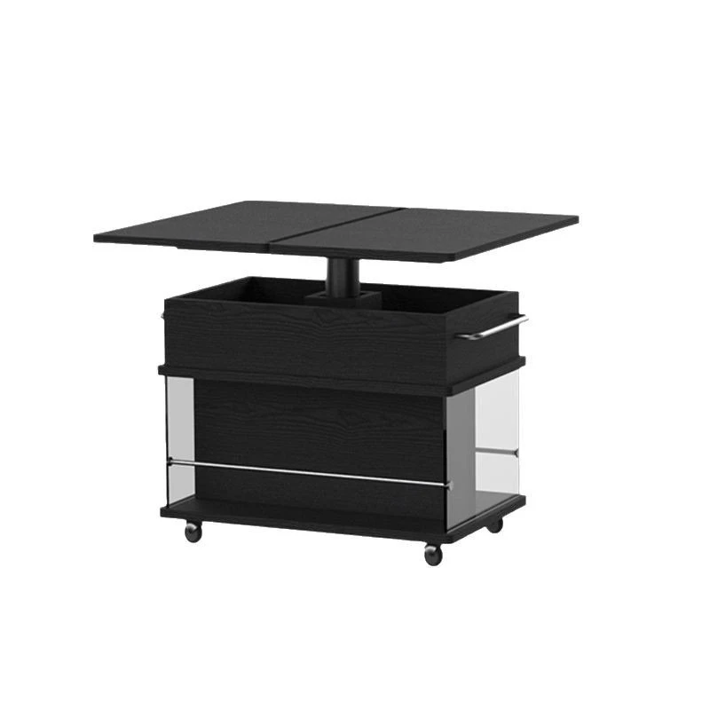 

Lifting folding coffee table light luxury solid wood living room household small apartment balcony tea table modern simple