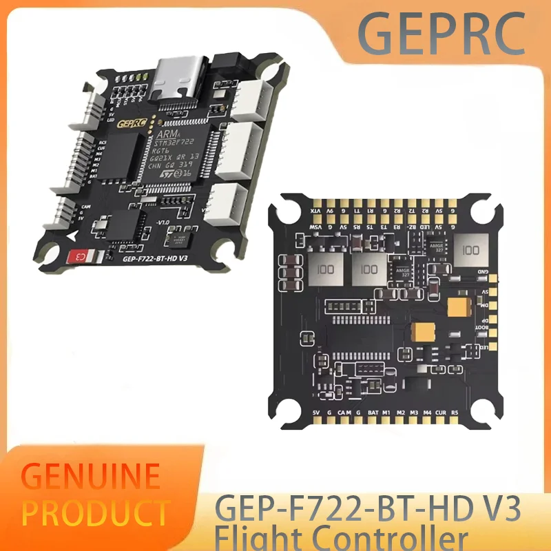 

GEPRC GEP-F722-BT-HD V3 Flight Controller 3-6S LiPo 36.9×36.9mm ICM42688-P For Remote Control FPV Racing Drone