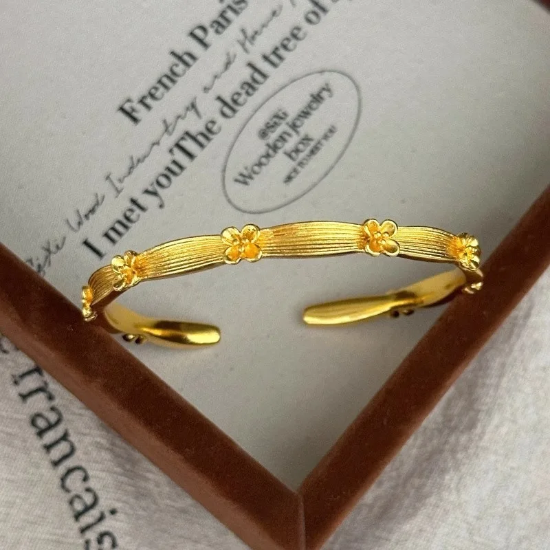 

9999 24K real gold osmanthus bracelet for women, fashionable, exquisite, versatile, new style, high-end, gift for girlfriend