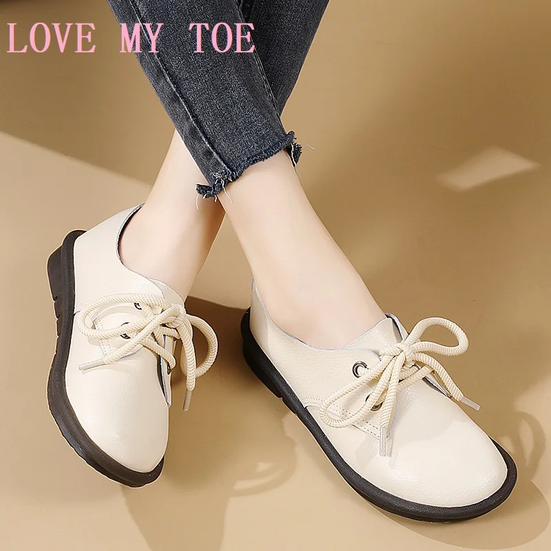 

Shoes Woman 2024 Trend Concise New Casual Comfort Soft Genuine leather Antiskid Flats Elegant Woman Shoes Lady Women's sneaker