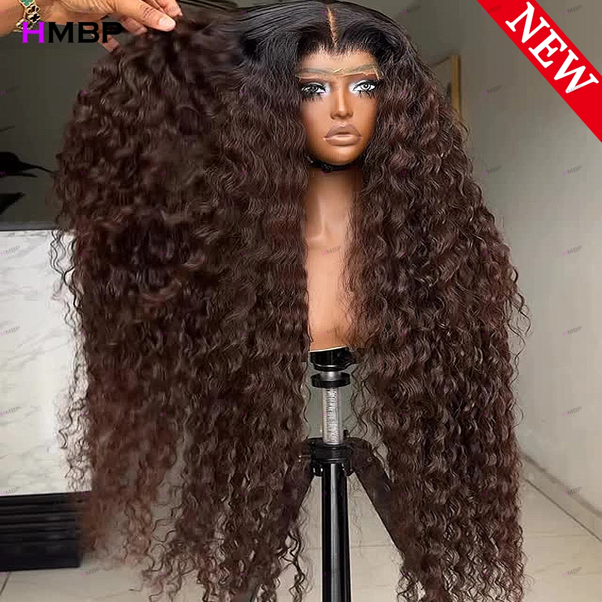 

450 Density Ombre Color Jerry Curly 360 HD Glueless Lace Frontal Wig Human Hair Ready To Go 4x4 Closure Wig 3032 Inch For Woman
