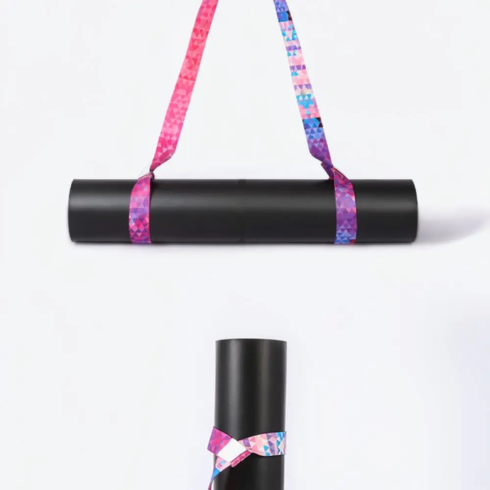 Fashionable Printed Yoga Mat Strap High Strength Nylon Binding Band Stretch Belt For Yoga Pilates Training Supplies