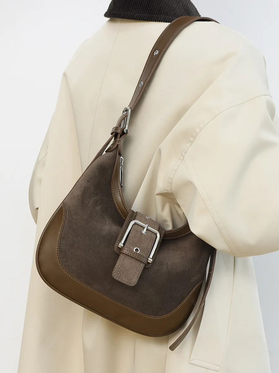 

Сумка на плечо, осенне-зимняя женская сумка из матовой кожи, высококачественная сумка для подмышек, женская модная сумка-мессенджер большой вместительности