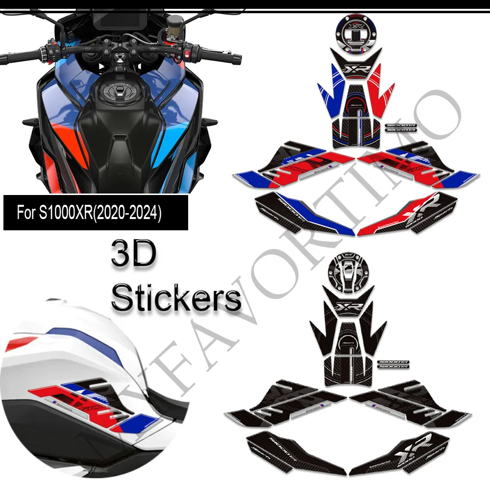 2020 - 2024 For BMW S1000XR S 1000 XR S1000 M1000 M1000XR Motorcycle Protector Tank Knee Pad Grips Gas Fuel Oil Stickers Decals