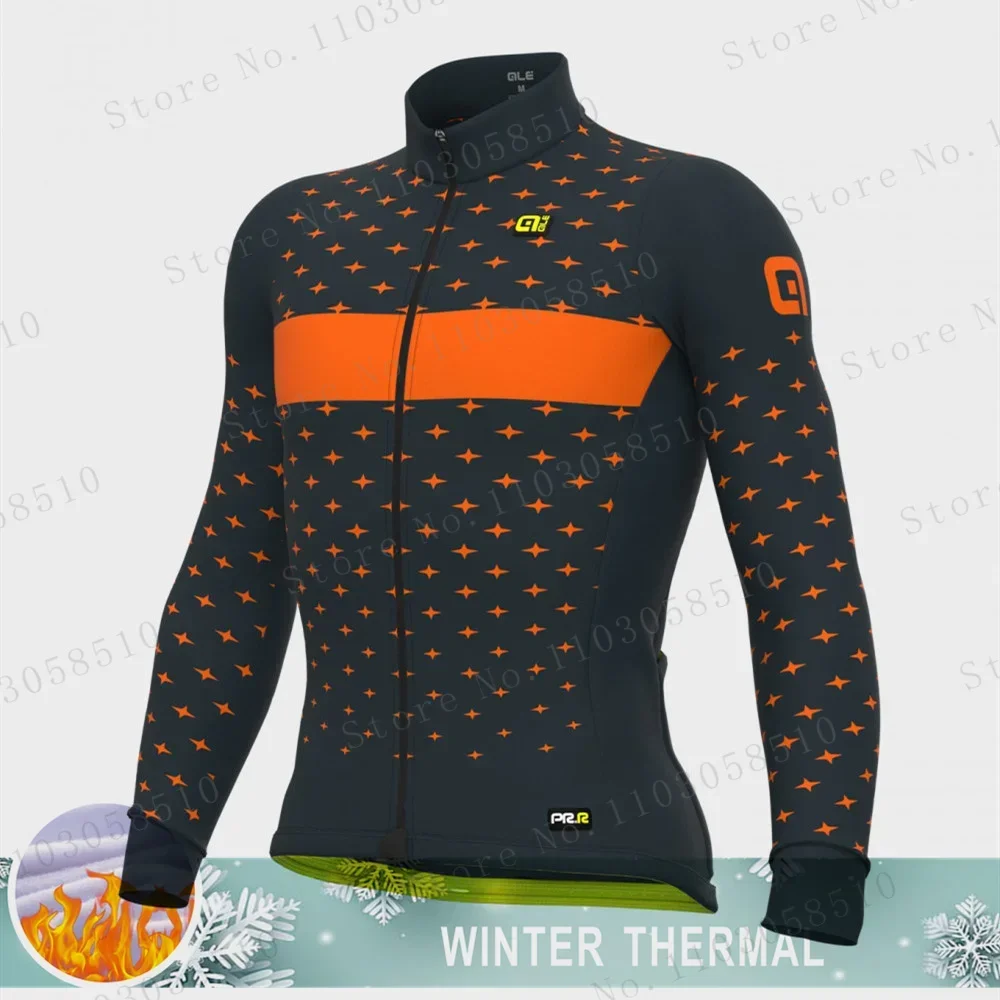 AIE Men Winter Cycling Jacket Long Sleeve Fleece Weatherproof Windbreaker MTB Bicycle Outdoor Sport Clothing Warm Jersey Coat