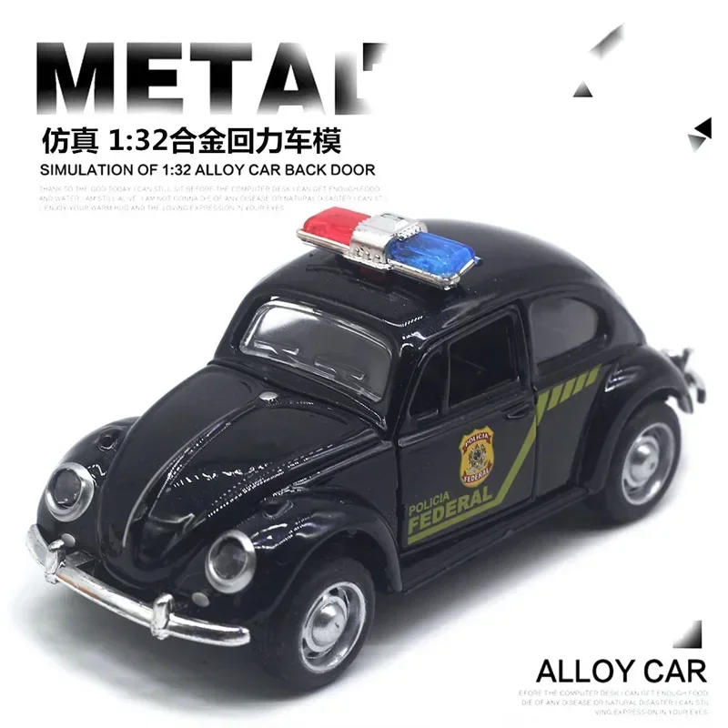 1:32 Alloy Volkswagen Beetle, classical police car, taxi, racing