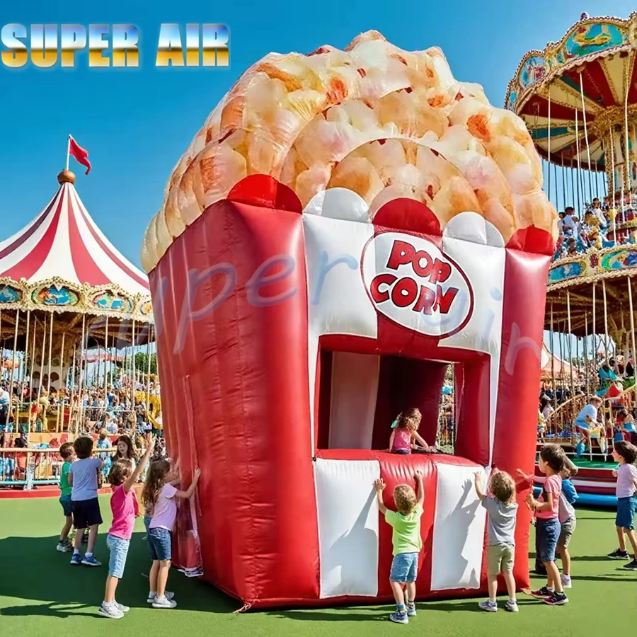 Outdoor Portable Inflatable Kiosk with Blower for Trade Show Rental - Quick Set up Durable Advertising Stand