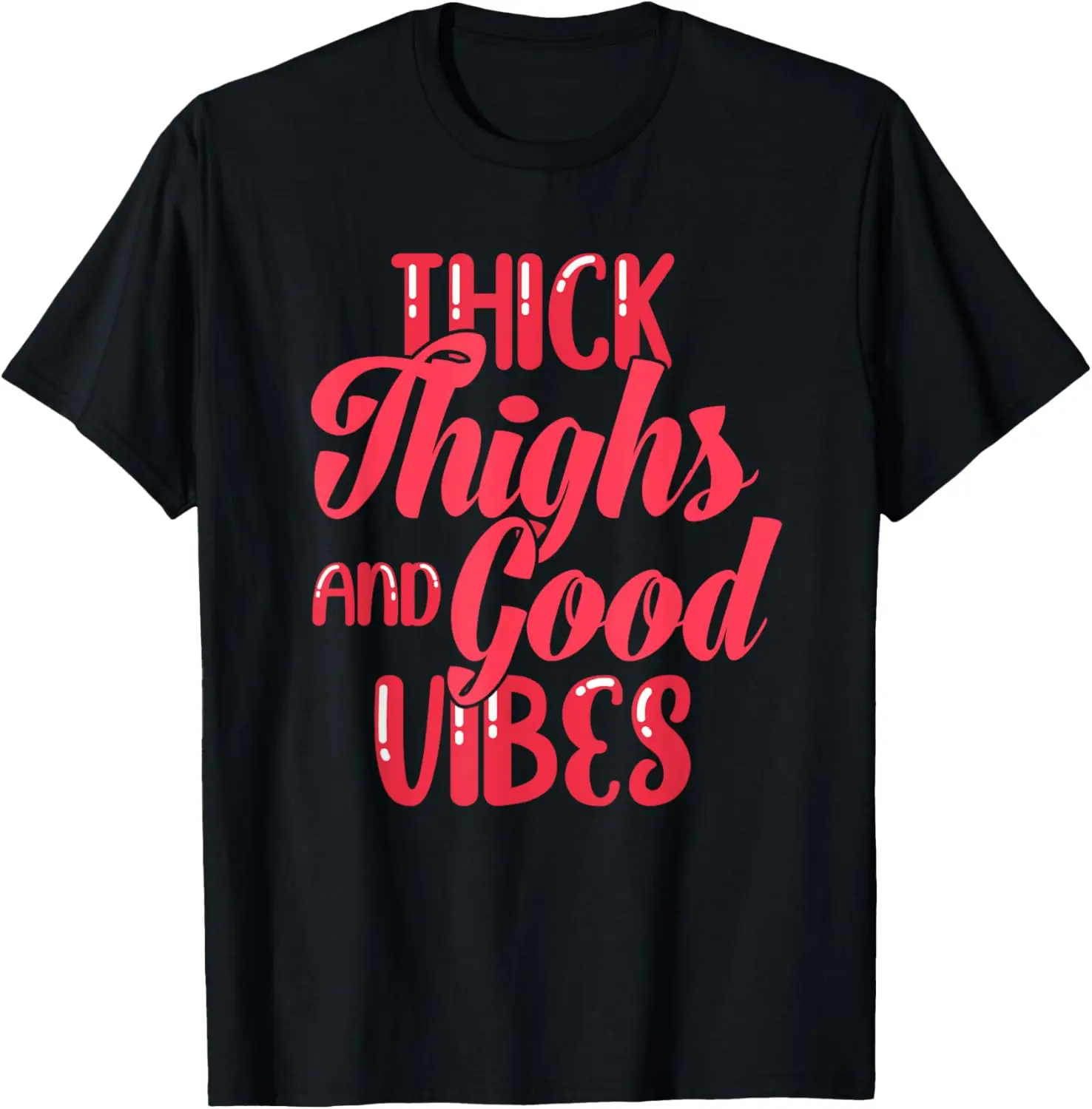 Camiseta divertida con muslos gruesos y buenas vibraciones para personas gordas