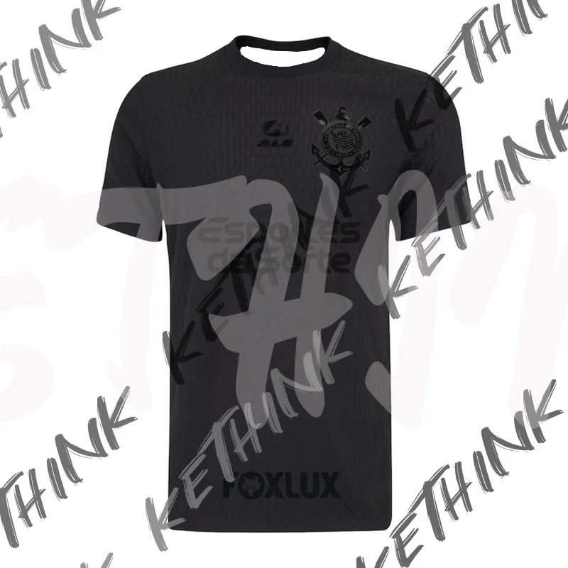 

24_25 Corinthians Paulista Home and Away Jerseys, Sports Casual Breathable T-Shirts, Suitable for Men, Women and Children