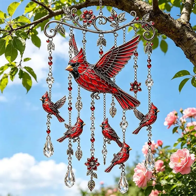 Crystal Hummingbird Wind Chime Colorful Glass And Crystal Sun Catcher Wind Chime Outdoor Bird Room Decorations 2026