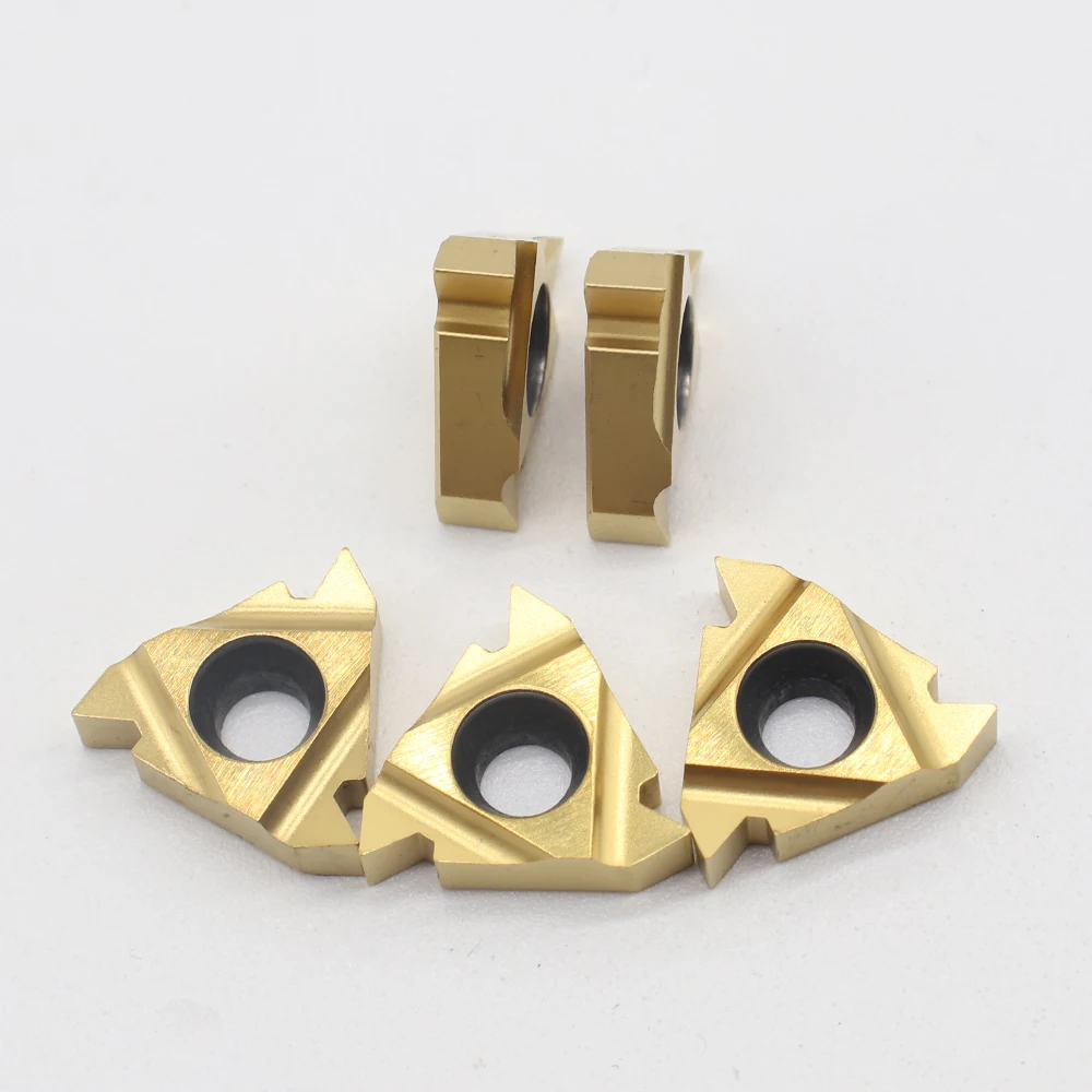 10PCS 16IR AG60 UE6020คาร์ไบด์ Pressed ด้ายหมุนใบมีดตัดเครื่องมือเครื่อง CNC เครื่องกลึง Slotting เครื่องมือ