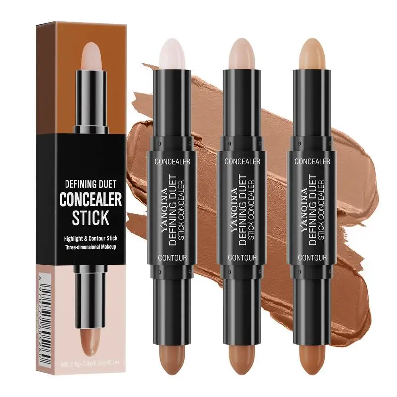 2 in 1 Highlighter Concealer Stick Double Ended Hydrating Concealer Highlighter Stick Concealer Stick Makeup Longwear