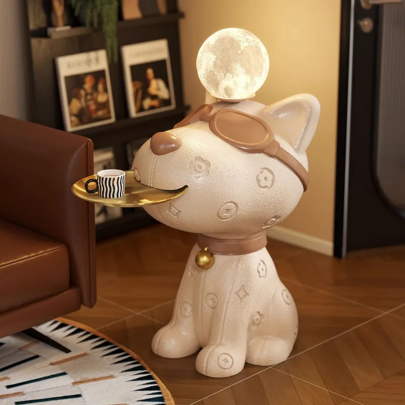 Modern Nordic Style Beagle Sculpture Living Room Floor Ornaments Resin Crafts Animal Figurine Models Home Decor Craft Gifts