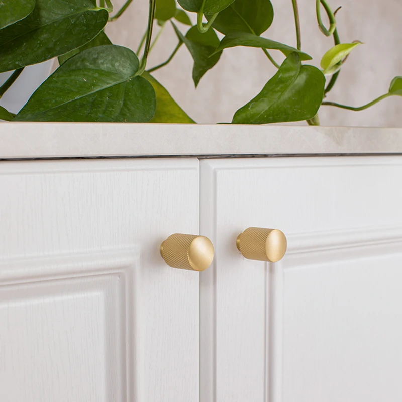 

4PCS Solid Brass Knurled T-Bar Furniture Pulls Handles Drawer Knobs Cupboard Wardrobe Closet Dresser Shoe Cabinet Door Pulls Pen