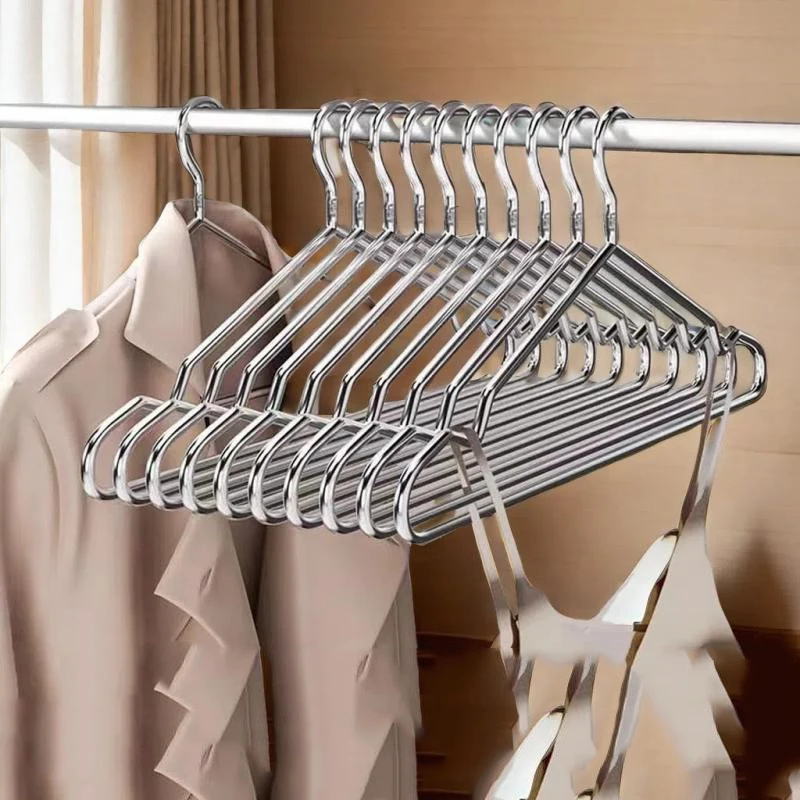 

Набор из 20 прочных вешалок для одежды из нержавеющей стали для хранения одежды и брюк на балконе или...