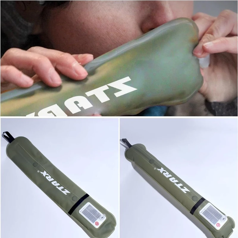 في الهواء الطلق جديد التخييم الشمسية نفخ ضوء للطي مقاوم للماء المغناطيسي التخييم ضوء عمود الهواء الخفيفة #6