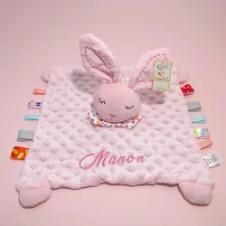 Nome personalizzato Piumino per neonato Coperta per neonato Piumino per coniglietto elefante Coperta per succhietto per bambini Regali per la doccia infantile
